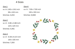 Wreath embroidery design - Monogram Frame Pattern Product Image 2