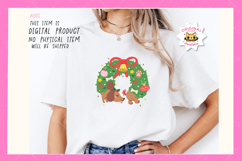 Christmas Dachshund Dog PNG Wreath Sublimation Design Product Image 4