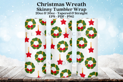 christmas wreath skinny tumbler sublimation wrap with high resolution and transparant background are for 20oz and 30oz skinny tumbler