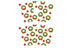 christmas wreath starbucks 24oz cold cup tumbler wrap svg presized template for tumbler venti suitable for cutting machine or sublimation