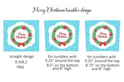 Merry Christmas Tumbler Sublimation Product Image 2