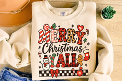 Merry Christmas Y&#039;all PNG, Holiday PNG, Xmas PNG, Santa PNG Product Image 4