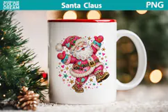 Pink Santa Claus | Whimsical Christmas Sublimation Product Image 2