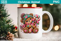 Christmas Bear Clipart | Whimsical Holiday Sublimation Product Image 3