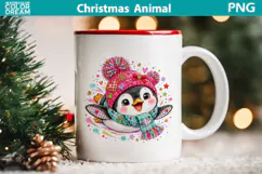 Christmas Penguin Clipart | Cute Winter Sublimation Product Image 3