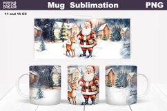 Christmas Mug Sublimation Design | Santa Mug Wrap Product Image 1