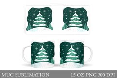 Christmas Tree Mug Sublimation. Christmas Tree Mug Design Product Image 1