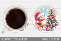 Cute Chicken Coaster Sublimation. Christmas Coaster Design Product Image 1