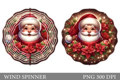 Santa Claus Wind Spinner. Christmas Wind Spinner Sublimation Product Image 1