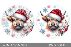 Christmas Cow Wind Spinner. Christmas Wind Spinner Design Product Image 1