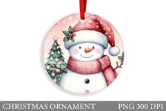 Snowman Christmas Ornament. Winter Christmas Ornament Design Product Image 1