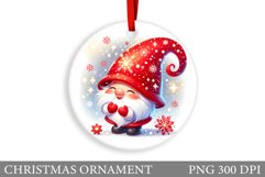 Gnome Christmas Ornament. Christmas Ornament Sublimation Product Image 1