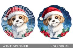 Christmas Dog Wind Spinner. Christmas Wind Spinner Design Product Image 1