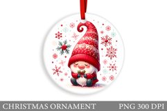 Cute Gnome Christmas Ornament. Christmas Ornament Design Product Image 1