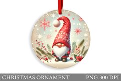 Gnome Christmas Ornament. Christmas Ornament Sublimation Product Image 1