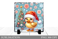 Christmas Duck Sublimation. Christmas Duck Slate Design Product Image 1