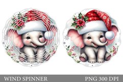 Cute Elephant Wind Spinner. Christmas Wind Spinner Design Product Image 1
