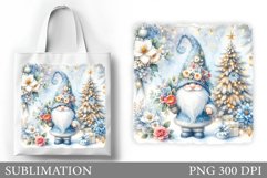 Christmas Gnome Tote Bag. Christmas Tote Bag Sublimation Product Image 1