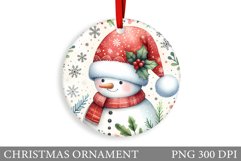 Snowman Christmas Ornament. Christmas Ornament Sublimation Product Image 1