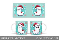 Christmas Lama Mug Design. Christmas Mug Sublimation Product Image 1