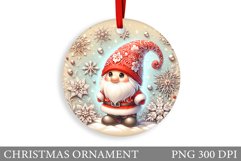 Gnome Christmas Ornament. Christmas Ornament Sublimation Product Image 1