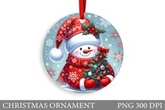 Snowman Christmas Ornament. Winter Christmas Ornament Design Product Image 1