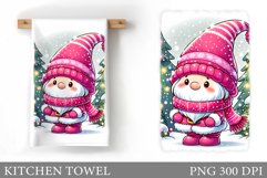 Christmas Kitchen Towel. Christmas Gnome Kitchen Towel Product Image 1