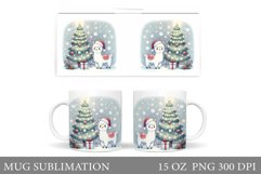 Christmas Lama Mug Design. Christmas Mug Sublimation Product Image 1