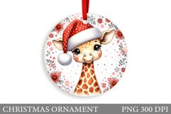 Cute Giraffe Christmas Ornament. Christmas Ornament Design Product Image 1