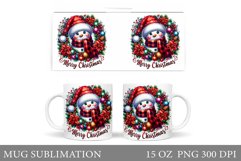 Cute Snowman Mug Design. Christmas Mug Sublimation Product Image 1