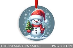 Snowman Christmas Ornament. Winter Christmas Ornament Design Product Image 1