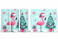 Christmas Flamingo Tumbler. Christmas Tumbler Sublimation Product Image 2