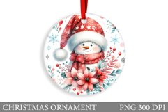 Snowman Christmas Ornament. Winter Christmas Ornament Design Product Image 1