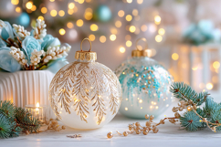 Christmas background colorful lights. High quality photo Product Image 1