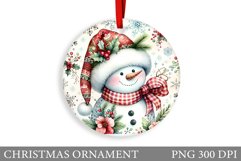 Snowman Christmas Ornament. Christmas Ornament Sublimation Product Image 1