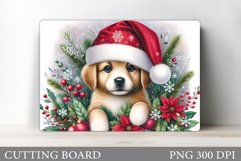 Christmas Dog Cutting Board. Christmas Cutting Board Design Product Image 1