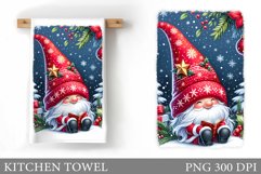 Christmas Gnome Kitchen Towel. Christmas Kitchen Towel Product Image 1