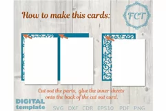 Merry Christmas Angel card SVG 5x7|laser cut Cricut template Product Image 5