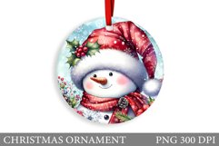 Snowman Christmas Ornament. Christmas Ornament Sublimation Product Image 1