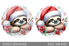 Christmas Sloth Wind Spinner. Christmas Wind Spinner Product Image 1