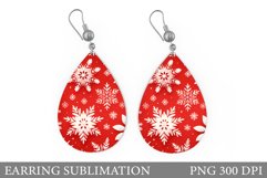 Snowflakes Earring Design. Christmas Earring Sublimation Product Image 1