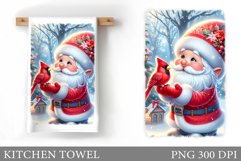 Christmas Gnome Kitchen Towel. Christmas Kitchen Towel Product Image 1