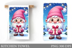 Christmas Gnome Kitchen Towel. Christmas Kitchen Towel Product Image 1