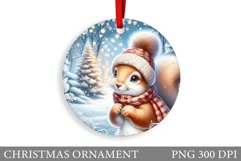 Cute Squirrel Christmas Ornament. Christmas Ornament Design Product Image 1