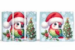 Christmas Parrot Tumbler. Christmas Tumbler Sublimation Product Image 2