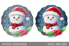 Cute Snowman Wind Spinner. Christmas Wind Spinner Design Product Image 1