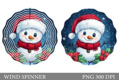 Cute Snowman Wind Spinner. Christmas Wind Spinner Design Product Image 1