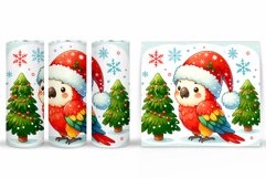 Christmas Parrot Tumbler. Christmas Tumbler Sublimation Product Image 2
