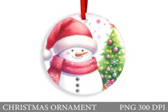Snowman Christmas Ornament. Winter Christmas Ornament Design Product Image 1