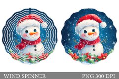 Cute Snowman Wind Spinner. Christmas Wind Spinner Design Product Image 1
